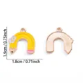 Emaille potlood vorm hanger legering DIY sieraden accessoire voor ketting sleutelhanger - Gebogen Potlood Bloem Stijl (A8-494)