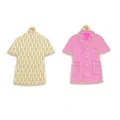 Nurse uniform enamel alloy pendant DIY jewelry charm for necklace and keychain accessories - White Coat Style (A8-355) / 1 Piece/Pack (36*28mm) / Pink