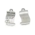 Brevet de diplôme pendentifs en métal argenté alliage DIY accessoires de bijoux artisanat - Style Diplôme Argent Antique (A3-243)