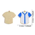 Baseball jersey enamel pendant alloy DIY jewelry accessories necklace bracelet 3.1cm - Baseball Jersey Pendant (A8-312) / 31x31mm / Blue