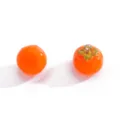 Oranje persimmon hars bedel hanger DIY sieraden accessoire sleutelhanger ketting decoratie - Kaki