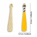 Alloy baseball bat pendant charm variant in yellow enamel and gold finish for DIY jewelry making - Baseball Bat Pendant (A8-310) / 43x7mm / Yellow