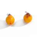 Hars peer bedel variant, schattig miniatuur fruit hanger voor DIY sieraden maken nu. - Peer