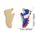 Enamel sneaker shoe pendant charm for DIY jewelry making, alloy metal charm accessory. - Sneaker Pendant (A8-311) / 33x17mm / Blue