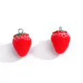 Leuke 3D hars aardbei hanger variant, ideaal voor DIY sieraden en sleutelhangers maken. - Aardbei