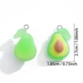 Semi-transparent resin avocado pendant DIY charm variant, 2.7x1.85cm craft accessory. - Avocado Style (A8-198) / 1 Piece (27x18.5mm) / Green Avocado