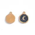 Set de pendentifs en métal soleil et lune, accessoires de bijoux DIY pour colliers. - 16x13mm / Noir