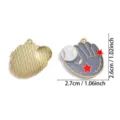 Baseball glove enamel charm alloy DIY jewelry pendant for bracelet necklace decoration. - Baseball Glove Pendant (A8-313) / 26x27mm / Gray