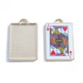 Ciondolo smaltato carta da gioco in lega metallica accessorio per gioielli fai da te - Modello-J / 28x18mm