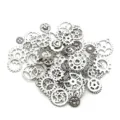 Gemischte Steampunk Legierung Zahnrad Anhänger, Vintage Metall mechanische DIY Schmuck Accessoires. - 50g/Packung / Antiksilber
