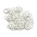 Verschiedene silberne Metall Zahnrad Anhänger Steampunk DIY Schmuck Zubehör Detailansicht - Hellsilber