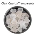 Transparente natürliche weiße Kristallsteine für Aromatherapie und Heimdekoration - Halbtransparenter weißer Kristall / Größe 1,5-3 cm