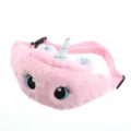 Süße rosa Plüsch Einhorn Gürteltasche für Kinder, weiche Brusttasche und stylische Umhängetasche. - Rosa Große Augen