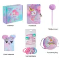 Bambini unicorno sirena set regalo taccuino peluche borsa a tracolla penna 6pz - Scatola Regalo Serie Unicorno