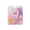 Kids unicorn bracelet set with colorful beads and cute charms for girls daily wear accessories - Solid Color Rainbow