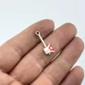 Mini Metall Axt Waffen Anhänger Detail, kleine Legierung DIY Zubehör, glatter roter Lack - Stil 5