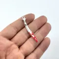 DIY Legierung Anime Waffe Dolch Anhänger Charms mit rotem Emaillierter Schmuck Zubehör - Stil 10