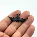 Black bat pendant Halloween gothic DIY charm for necklace bracelet earrings jewelry making - Black