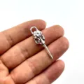 Vintage zinc alloy bird skull pendant gothic style necklace accessory for men DIY fashion jewelry. - Style 1