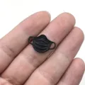 Black mask charm pendant alloy DIY jewelry accessories for necklace bracelet earrings decor - Black