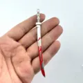 Detailansicht Anime Waffe Metall Schwert Legierung Anhänger Tropföl Schlüsselanhänger - Stil 4