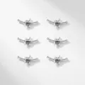 Silberfarbene Stacheldraht Metall Charms DIY Schmuckherstellung Zubehör Verbinder 6 Stk - Stacheldraht Form Verbinder / 6er Set