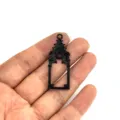 Stile gotico ciondolo in metallo finestra chiesa nera accessorio gioielli fai da te - Nero
