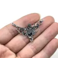 Pendentif cœur vigne rose vintage en alliage de zinc accessoire bijoux DIY pour femmes mode style - Style Rose Cœur Noir (2)