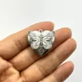 Roestvrijstalen hart vlinder medaillon hanger DIY sieraden accessoire knutselen - Hart Vlinder Stijl (1)