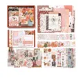 Coffret cadeau de papeterie florale vintage pour scrapbooking avec carnet et autocollants - Ensemble de Carnet / (Nouveau) Recherche de Sentier Fleuri