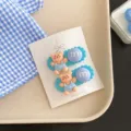Set di 2 forcine per capelli con orsetto blu stile dolce mollette laterali per donne ragazze. - Orso M-Bean / Set da 2 Pezzi
