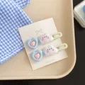Simpatici fermagli per capelli con cuore blu e nuvola set da 2 splendidi accessori - Cuore Nuvola / Set da 2 Pezzi