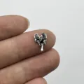 Retro Halloween nail art charms en alliage goutte d'huile gothique cœur accessoires - Cercueil à tête de mort