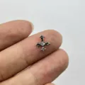 Retro gothic cross nail art charm, vintage metal DIY alloy manicure accessory for women. - Cross