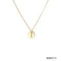 Gold-plated double layer letter J pendant necklace with cubic zirconia fashion jewelry variant. - Letter J Style (NCN00731) / Gold