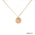 Rose Gold Double Layer Necklace With Zirconia Inlaid Letter N Pendant Chic Fashion Jewelry - Letter N Style (NCN00734) / Gold