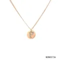 Rose gold plated double layer letter P necklace with sparkling zircon pendant for women fashion. - Letter P Style (NCN00736) / Gold