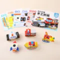 DIY 3D paper craft transport vehicle puzzle toy for kids creative handmade educational gift - Transportation