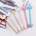 Stylo gel en forme de clef retro mignon fournitures scolaires papeterie ecriture etudiant - Couleur aléatoire
