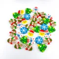 Joli set de gommes de Noël cartoon, formes de bonhomme de neige et sapin pour enfants. - Style de Noël (Solide)