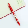 Weihnachtlicher Kapibara Gelschreiber 0.5mm schwarze Tinte niedliche Cartoon Schreibwaren Geschenk - Roter Schaft Weihnachtsmann