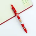 Weihnachten Capybara Gelstift 0.5mm schwarze Tinte süßer Cartoon Schreibwaren Geschenk Neu - Roter Schaft Schneemann