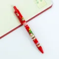 Weihnachtliches Kapibara Gelschreiber Rot 0.5mm Schwarze Tinte Niedlicher Cartoon Stift - Roter Schaft Weihnachtsmann und Baum