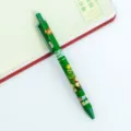 Bolígrafo de gel de carpincho de Navidad 0.5mm tinta negra papelería de estudiante de dibujos - Cuerpo Verde Ciervo de Navidad y Árbol