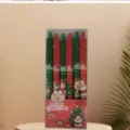 Set de bolígrafos de gel capibara de Navidad, bonita caja de regalo papelería tinta negra 0.5mm. - Set de Caja Capibara de Navidad