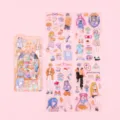 Cute anime sticker pack, cartoon girl PET stickers for kids DIY handbook decoration. - Sweet Dating