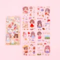 Set de pegatinas impermeables de PET de dibujos animados para diario y decoración DIY - 4 piezas / Paraíso Dulce