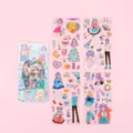 Cute anime sticker pack with cartoon girls, PET decorative stickers for DIY journaling. - Sweetheart Girl