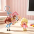Stel cartoon karakter sleutelhanger schattige pop hanger Valentijnsdag cadeau tas hanger - OPP Zak / Lichte Serie (Meisje+Jongen)