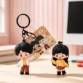 Schattige koppel cartoon sleutelhangers hars tas hangers zoete cadeau accessoires - OPP Zak / Donkere Serie (Meisje+Jongen)